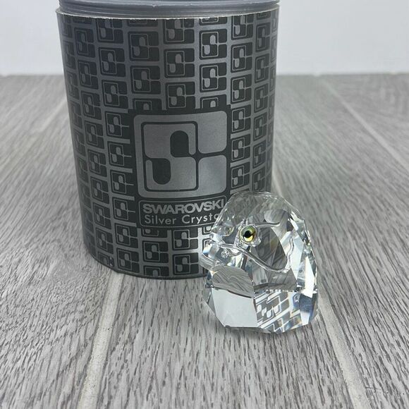 Swarovski Clear Swarovski Figurine: 013829 Chiseled Falcon Head Glass Eye Small - Picture 5 of 11